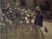 Gustave Caillebotte Roses-The Garden in Petit-Gennevilliers Spain oil painting artist